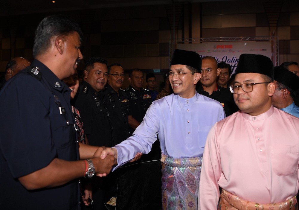 Datuk Seri Azmin Ali attends a Hari Raya gathering at the Shah Alam Convention Centre (SACC) in Shah Alam June 13, 2019. u00e2u20acu201d Bernama pic