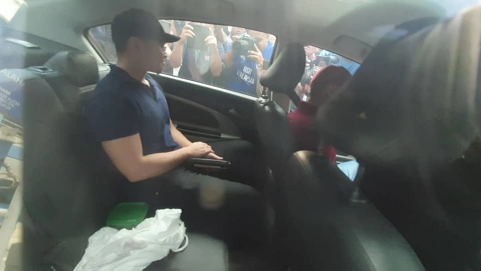 Haziq Abdullah Abdul Aziz is pictured leaving Dang Wangi police station in Kuala Lumpur June 15, 2019.