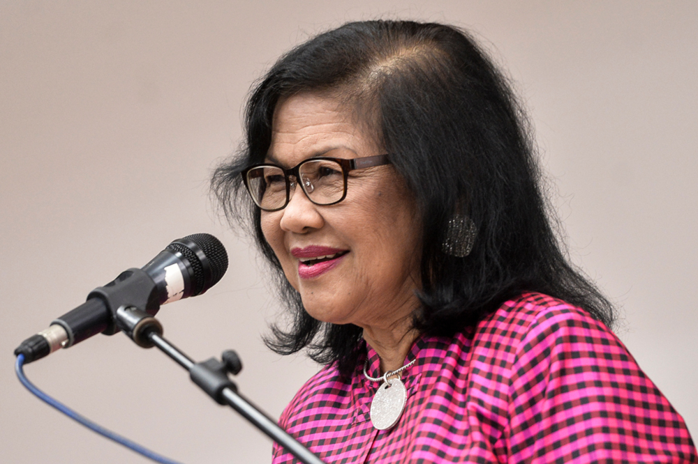 Tan Sri Rafidah Aziz speaks during the u00e2u20acu02dcGerak Patriot Forum Seriesu00e2u20acu2122 in University of Malaya on June 29, 2019. u00e2u20acu201d Picture by Miera Zulyana