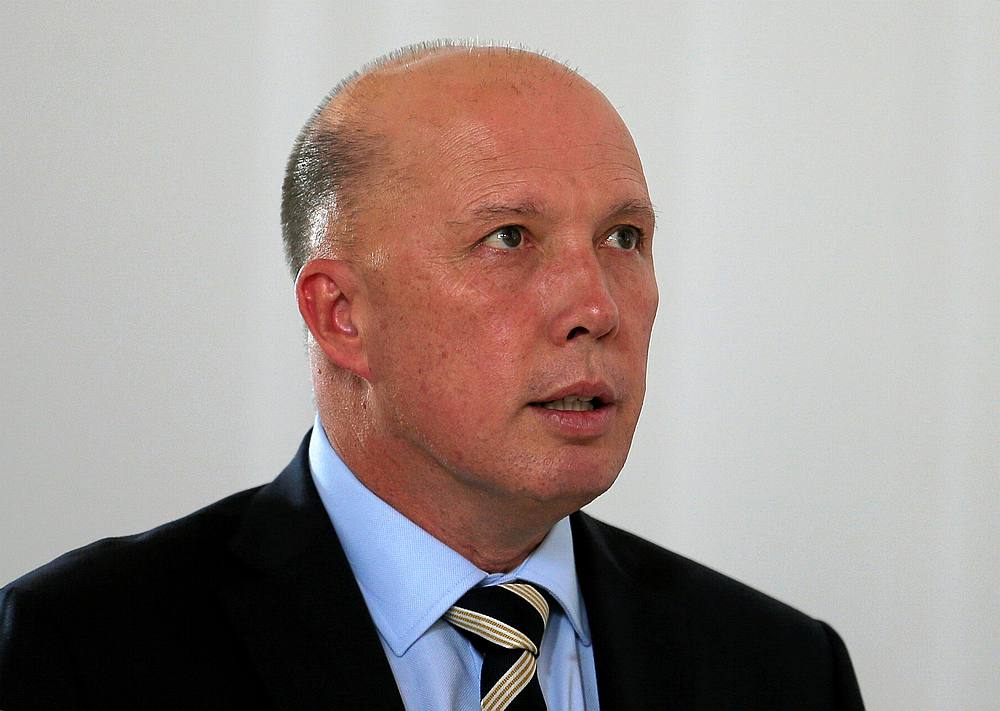 Australian Minister of Home Affairs Peter Dutton at the St Sebastian's church where two Australians died in the Easter Sunday bombing, during his visit in Negombo, Sri Lanka June 3, 2019. u00e2u20acu201d Reuters pic