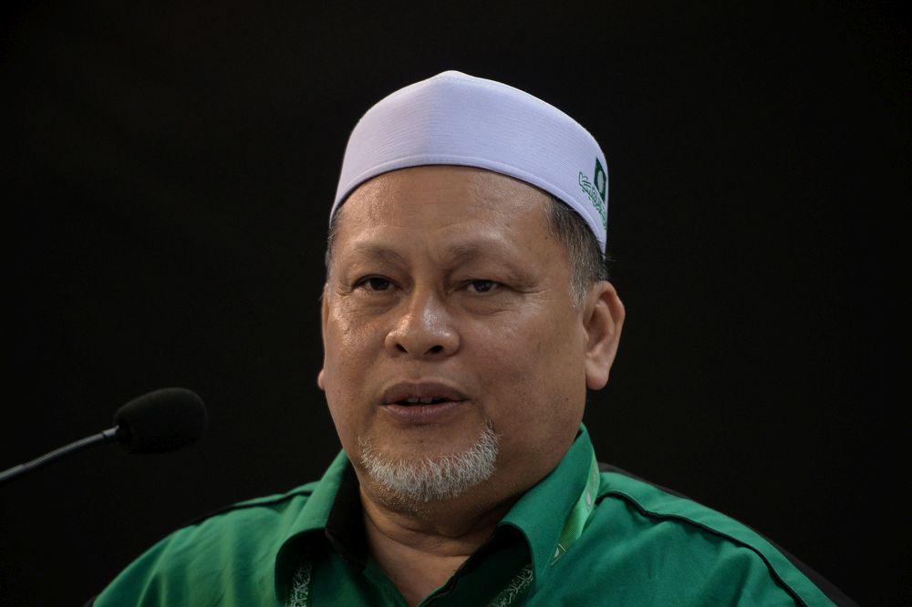 PAS vice-president Datuk Mohd Amar Abdullah speaks during Muktamar 2019 in Kuantan June 23, 2019.  u00e2u20acu201d Picture by Mukhriz Hazim