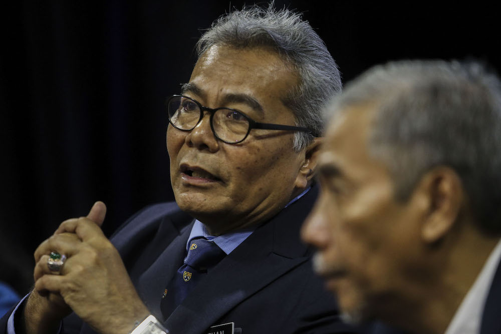 Entrepreneur Development Minister Datuk Seri Mohd Redzuan Yusof speaks at a press conference during the launch of the National Entrepreneurship Policy at the KL Convention Centre, July 11, 2019. u00e2u20acu201d Picture by Hari Anggara