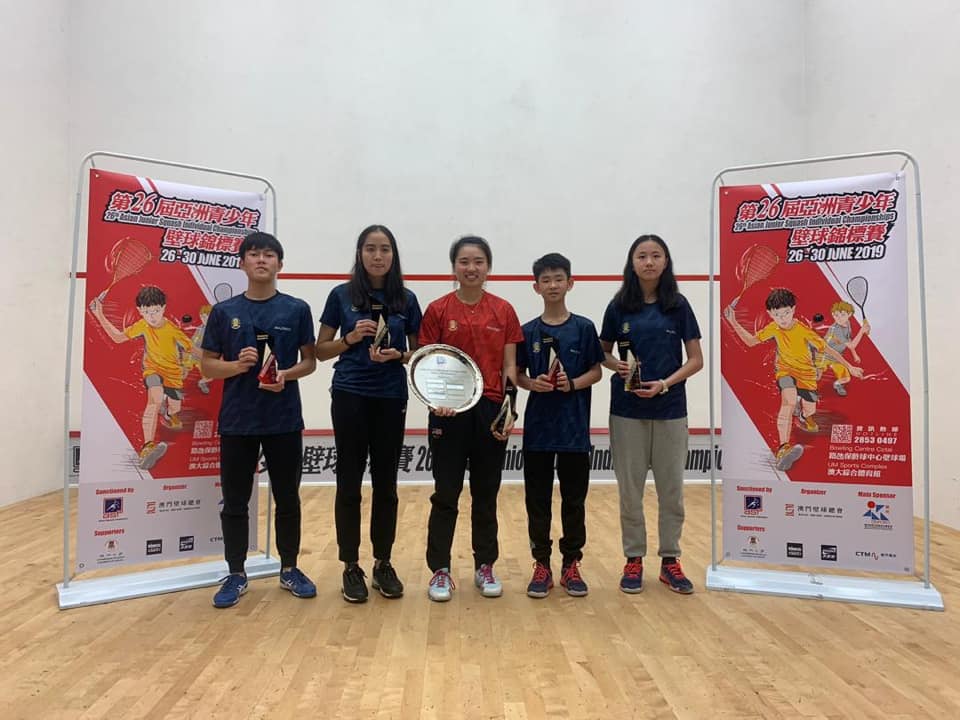 马军团在亚洲青年壁球锦标赛冠军得主。-摘自大马体理会脸书-