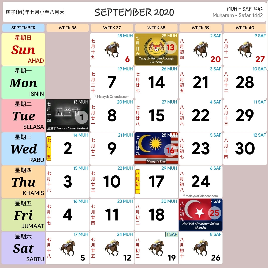 2020年9月13日的国家元首诞辰，若有补假又会变成四天长周末了。