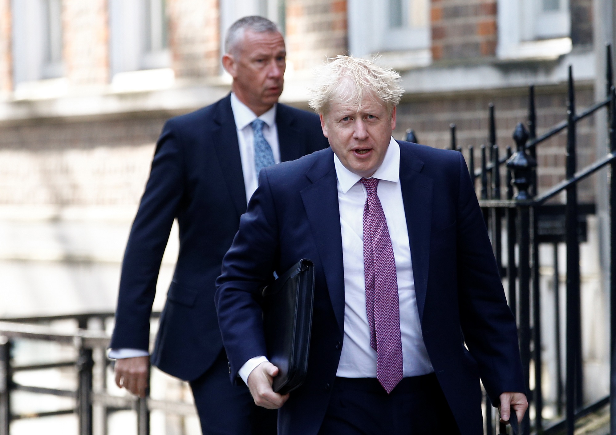 Conservative Party leadership candidate Boris Johnson arrives near the Houses of Parliament in London, Britain July 22, 2019. REUTERS/Henry Nicholls