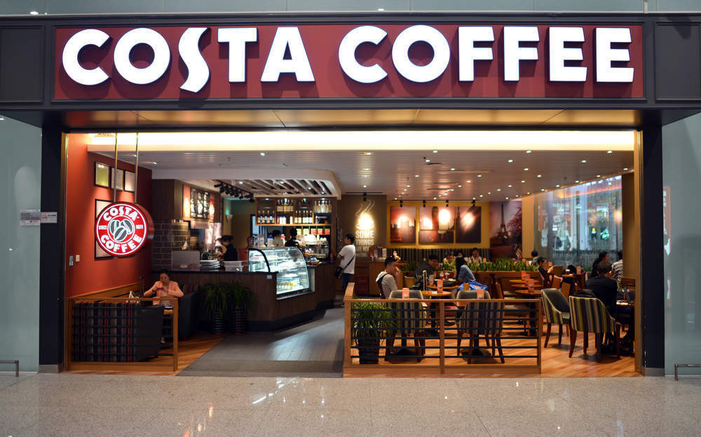 Costa Coffee在英国的实体店。