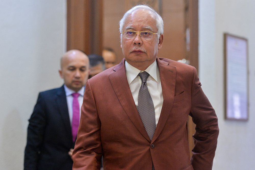 Datuk Seri Najib Razak is pictured at Kuala Lumpur Court July 3, 2019. u00e2u20acu201d Picture by Mukhriz Hazim