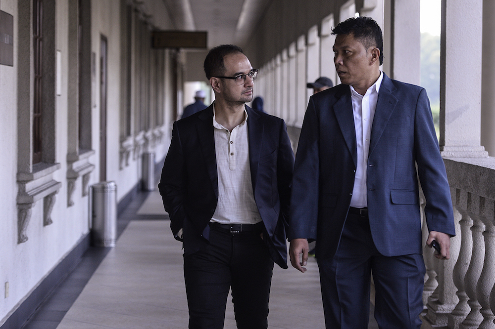 Riza Aziz arrives at the Kuala Lumpur High Court July 4, 2019. u00e2u20acu201d Picture by Miera Zulyana