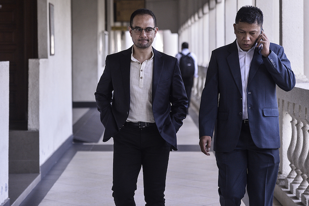 Riza Aziz arrives at the Kuala Lumpur High Court July 4, 2019. u00e2u20acu201d Picture by Miera Zulyana