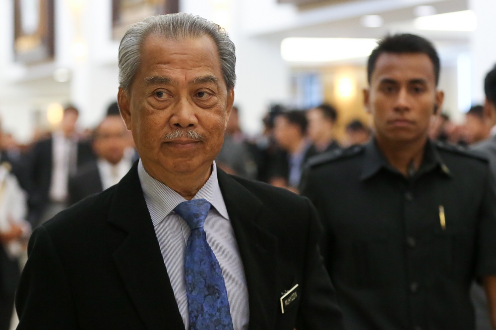 Home Minister Tan Sri Muhyiddin Yassin is pictured at the Parliament lobby in Kuala Lumpur July 4, 2019. u00e2u20acu201d Picture by Yusof Mat Isa