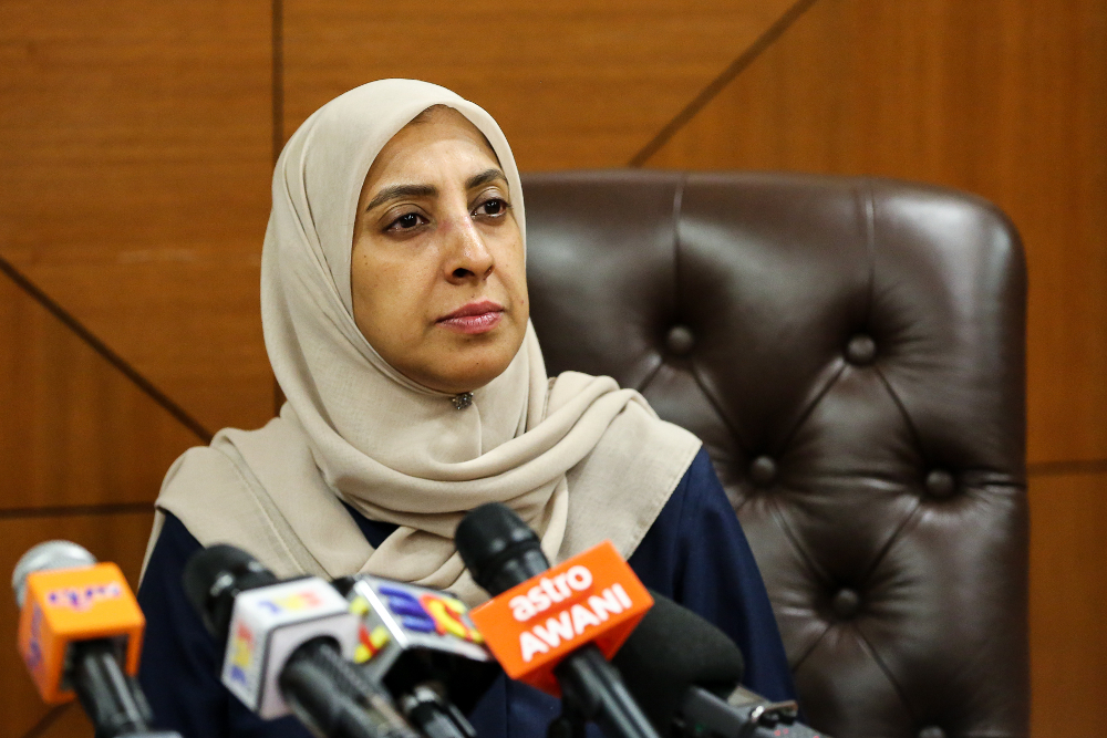 Malaysian Anti-Corruption Commission (MACC) chief commissioner Latheefa Koya speaks during a press conference after the Parliament Special Select Committee meeting in Kuala Lumpur July 4, 2019. u00e2u20acu201d Picture by Yusof Mat Isa