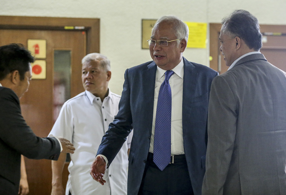 Former prime minister Datuk Seri Najib Razak is pictured at the Kuala Lumpur High Court July 15, 2019. u00e2u20acu201d Picture by Firdaus Latif