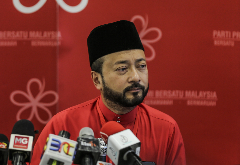 Parti Pribumi Bersatu Malaysia (PPBM) deputy president Datuk Seri Mukhriz Mahathir speaks during Bersatu special assembly, at Malaysia Exposition Park Serdang (MAEPS), Serdang July 20, 2019. u00e2u20acu201d Picture by Firdaus Latif