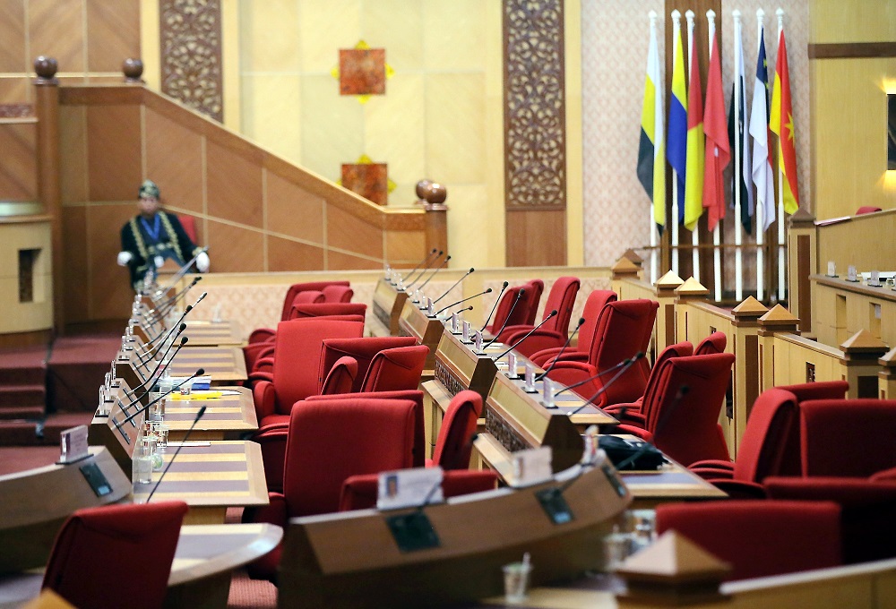 Seats are left empty after the state Opposition bloc staged a walkout at the Perak State Legislative Assembly in Ipoh July 24, 2019. u00e2u20acu201d Picture by Farhan Najib