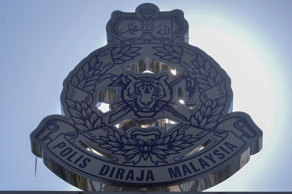 A generic view of the Royal Malaysia Police logo outside Bukit Aman Police headquarters in Kuala Lumpur July 26, 2019. u00e2u20acu201d Picture by Mukhriz Hazim 