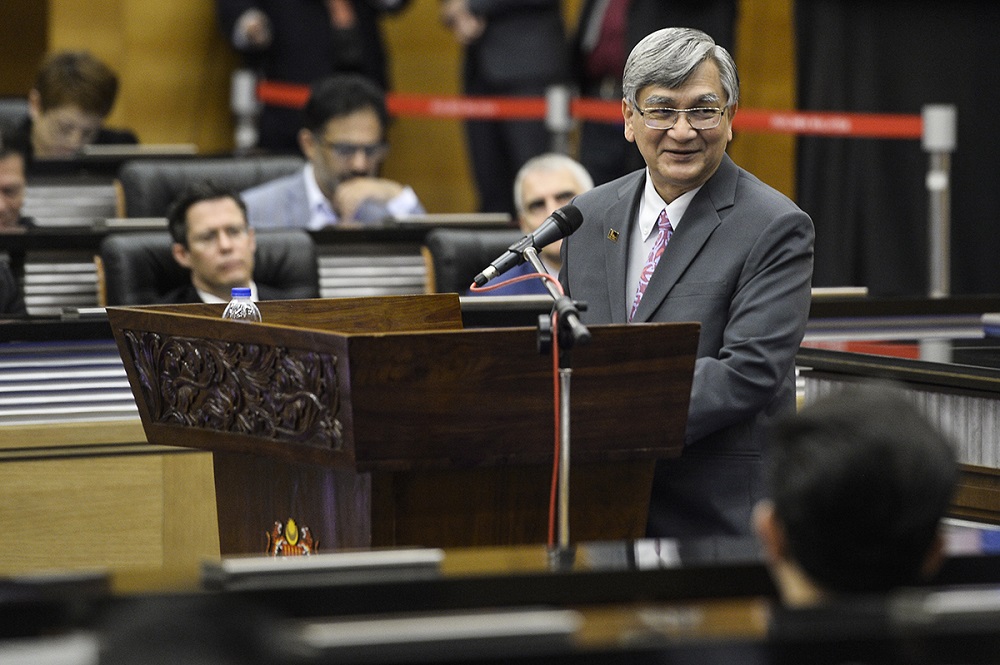 Speaker Datuk Mohammad Ariff Md Yusof speaks at Parliament in Kuala Lumpur July 26, 2019. u00e2u20acu201d Picture by Miera Zulyana