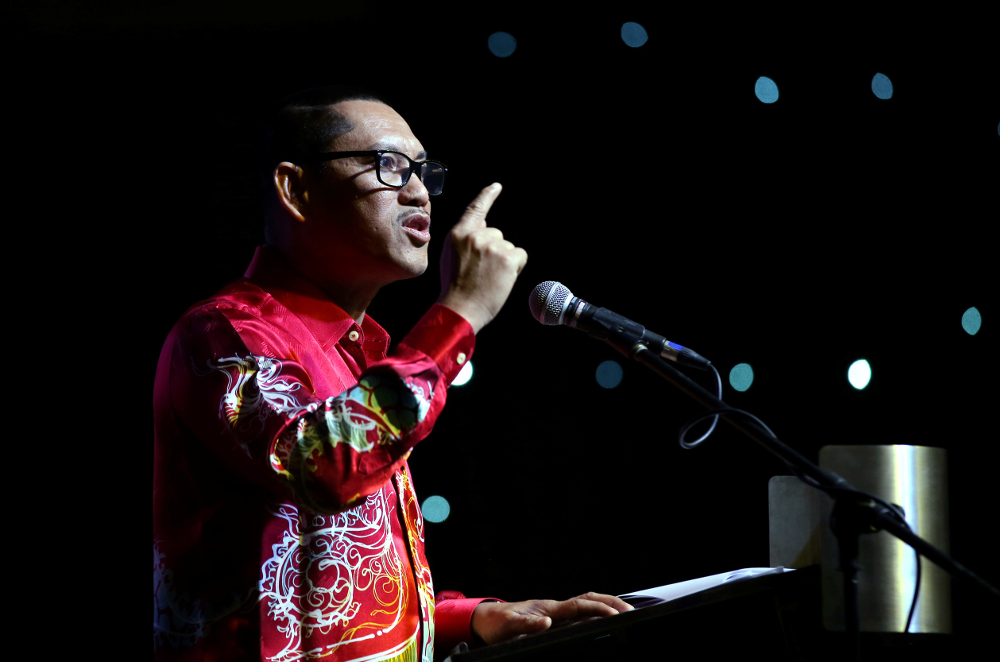 Perak Mentri Besar Datuk Seri Ahmad Faizal Azumu speaks during the u00e2u20acu02dcJasamu Dikenangu00e2u20acu2122 programme at the Meru Casuarina Hotel, Ipoh July 29, 2019. u00e2u20acu201d Picture by Farhan Najib 