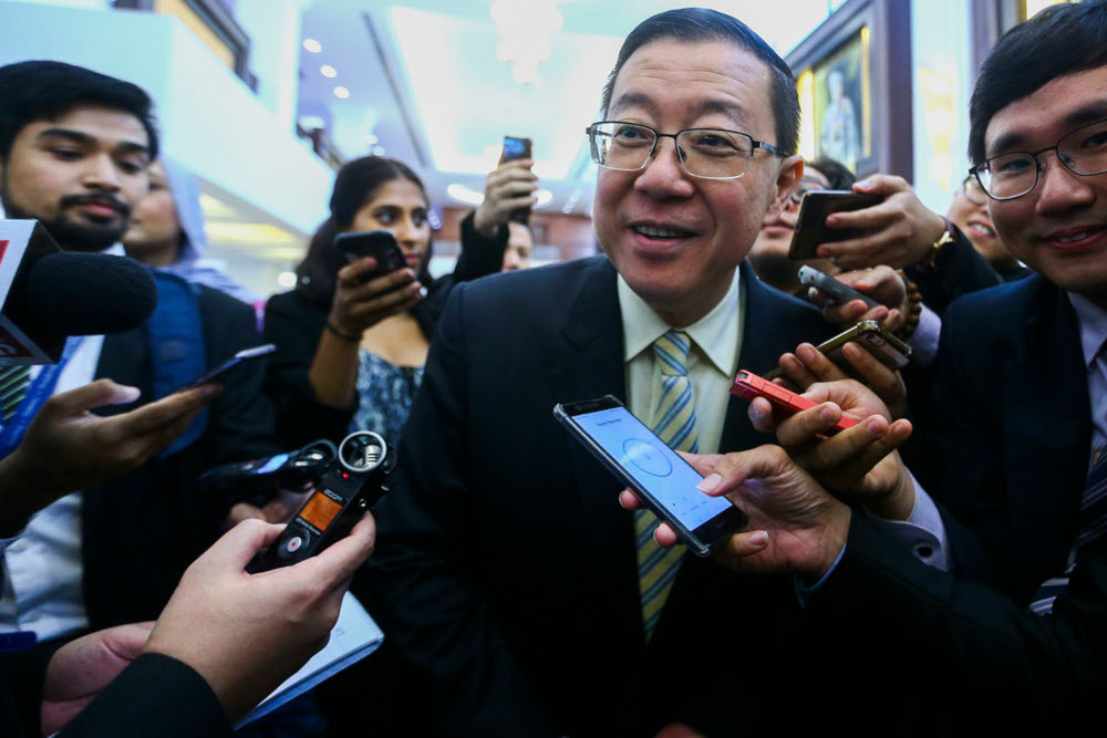 Finance Minister Lim Guan Eng, speaking to reporters at the Parliament lobby July 15, 2019. u00e2u20acu201d Picture by Hari Anggara