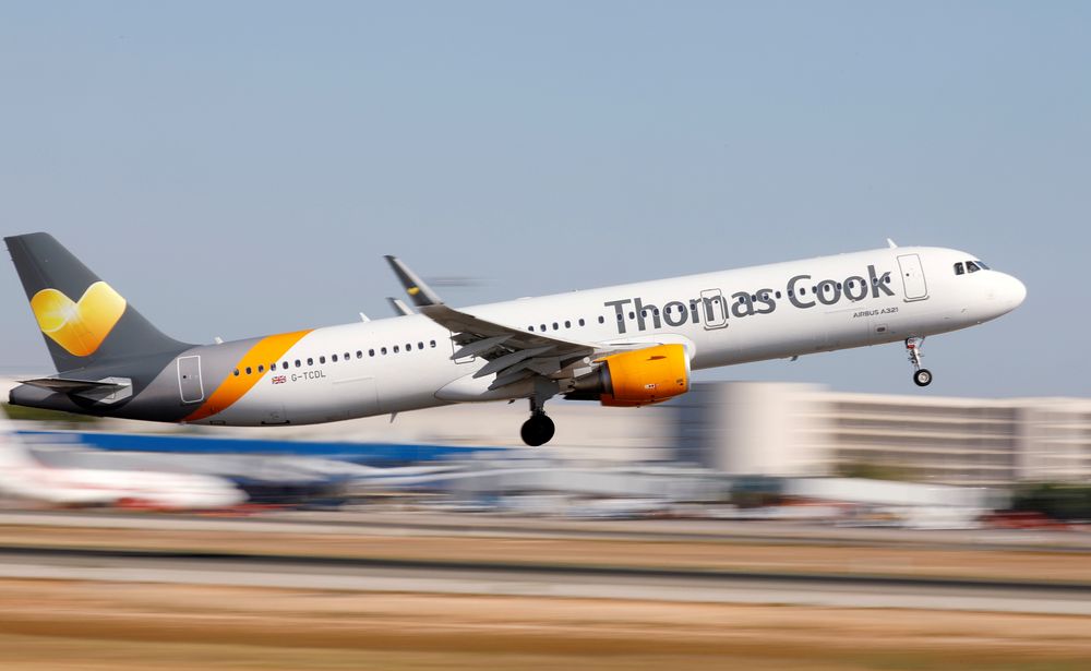 A Thomas Cook Airbus A321-200 airplane takes off at the airport in Palma de Mallorca, Spain, July 28, 2018. u00e2u20acu201d Reuters file pic