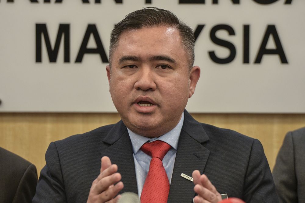 Transport Minister Anthony Loke speaks to reporters during a press conference in Putrajaya July 12, 2019. u00e2u20acu201d Picture by Shafwan Zaidon