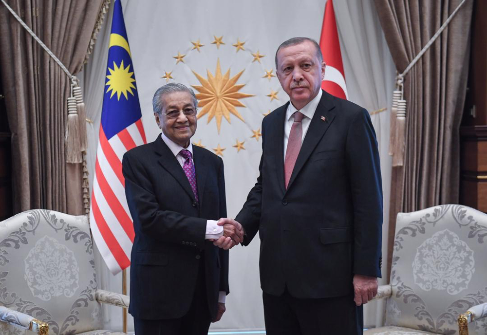 Prime Minister Tun Dr Mahathir Mohamad calls on Turkish President Recep Tayyip Erdogan at the Presidential Complex, Ankara July 25, 2019. u00e2u20acu201d Bernama pic