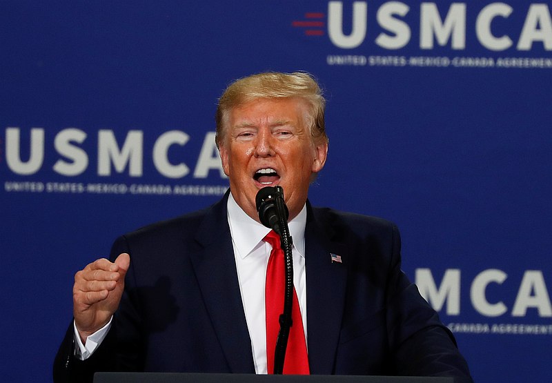 US President Donald Trump speaks during a visit to Derco Aerospace Inc, a Lockheed Martin subsidiary, in Milwaukee, Wisconsin July 12, 2019. u00e2u20acu201d Reuters pic