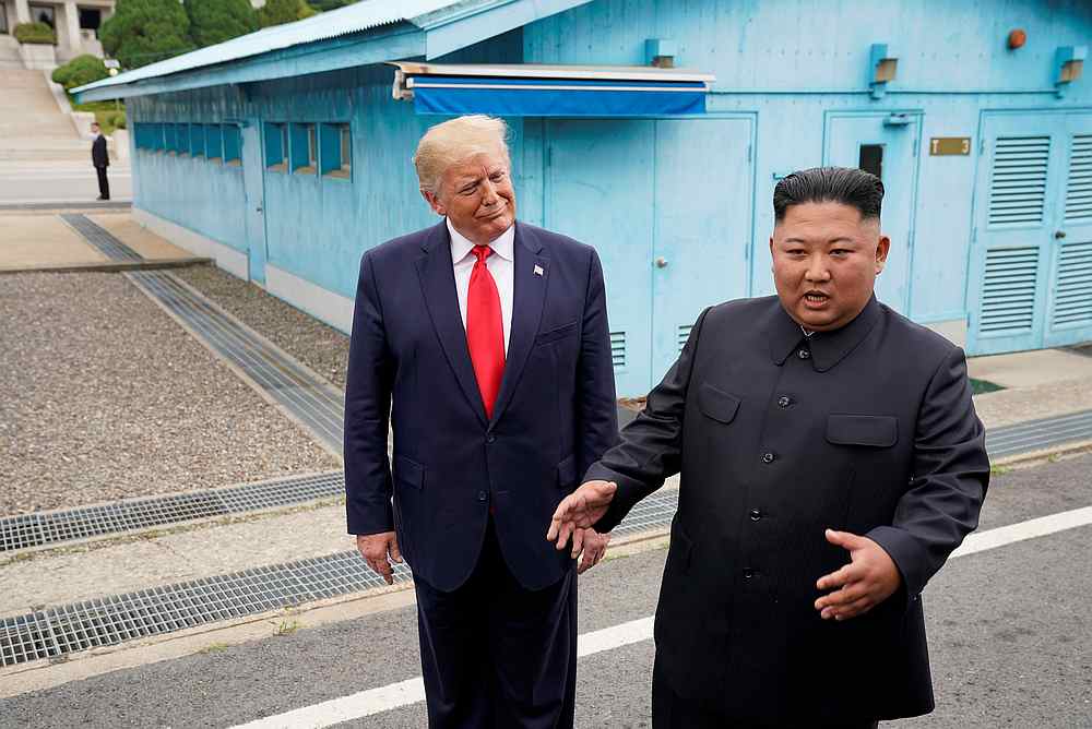 US President Donald Trump meets with North Korean leader Kim Jong Un at the demilitarised zone separating the two Koreas, in Panmunjom, South Korea June 30, 2019. u00e2u20acu201d Reuters pic 