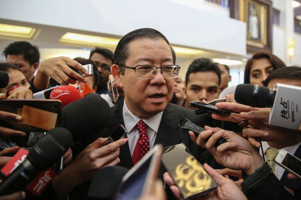 Finance Minister Lim Guan Eng speaks to reporters at Parliament in Kuala Lumpur July 11, 2019. u00e2u20acu201d Picture by Yusof Mat Isa
