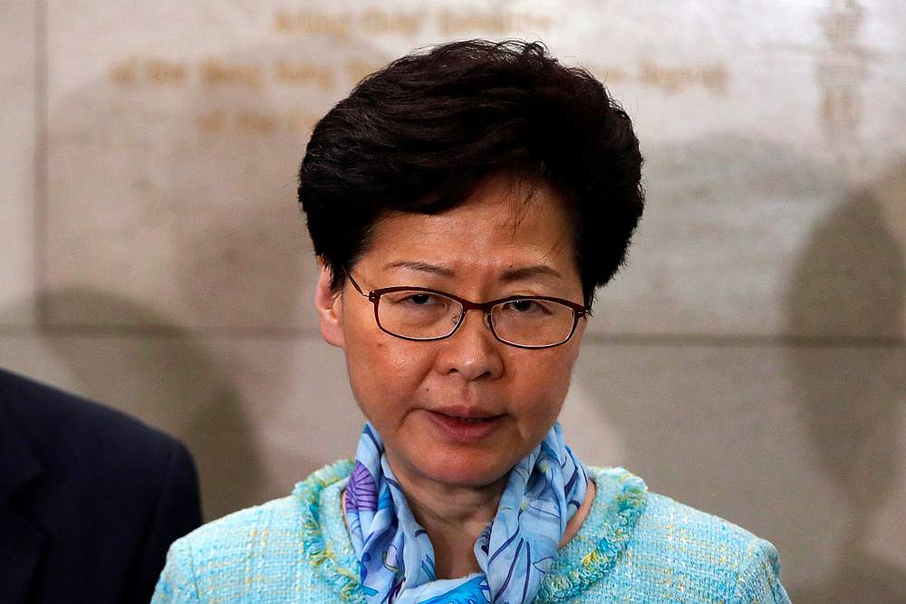 Hong Kong Chief Executive Carrie Lam speaks to media over an extradition bill in Hong Kong July 2, 2019.  u00e2u20acu201d Reuters pic