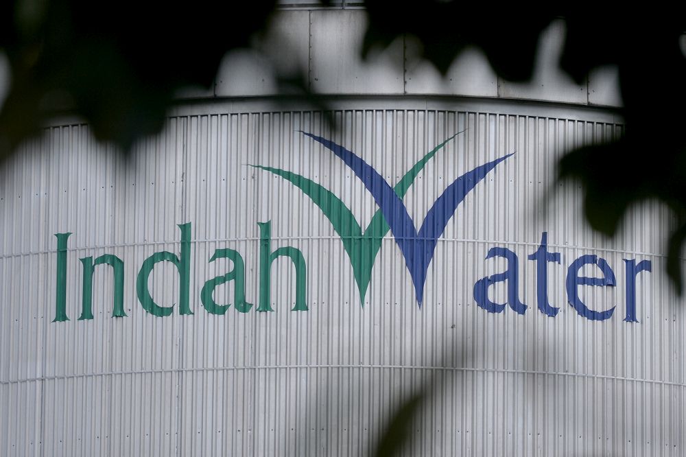 The Indah Water logo is pictured at the Pantai 2 Sewage Treatment Plant in Kuala Lumpur July 25, 2019. u00e2u20acu201d Picture by Mukhriz Hazim