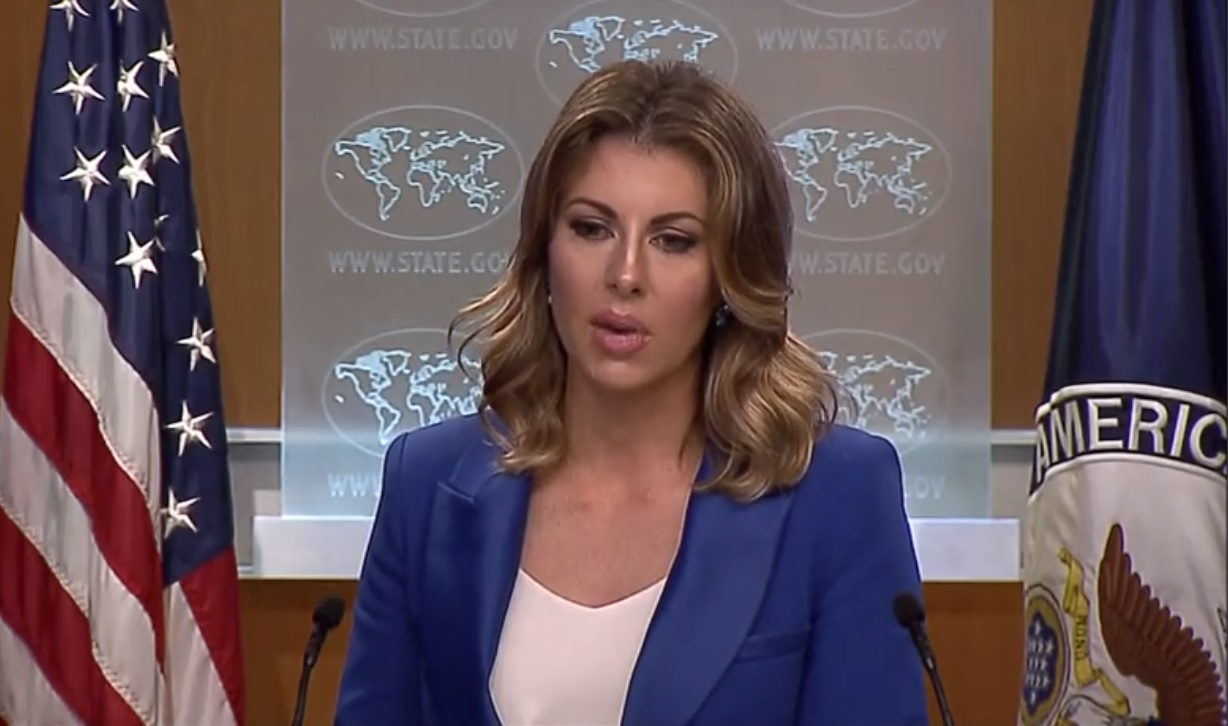 U.S. State Department spokeswoman Morgan Ortagus on Thursday called China a ,thuggish regime, for disclosing the photographs and personal details of a U.S. diplomat who met with student leaders of Hong Kong's pro-democracy movement. 09/08/2019 Reuters Vid