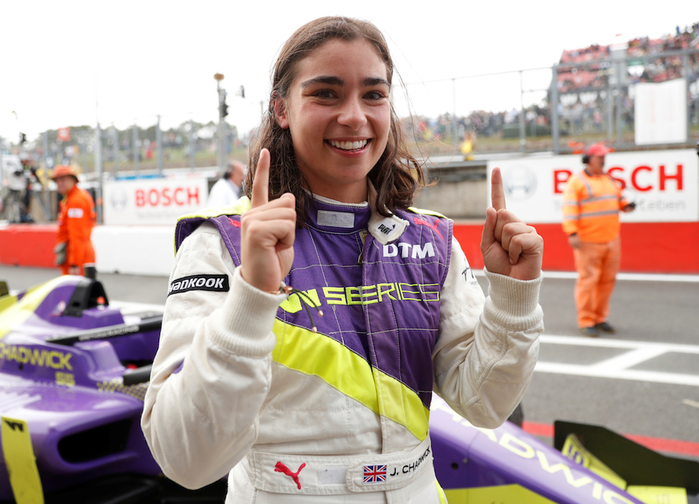 Jamie Chadwick of Great Britain celebrates winning the W Series championship at Brands Hatch in West Kingsdown August 11, 2019. u00e2u20acu201d Reuters pic