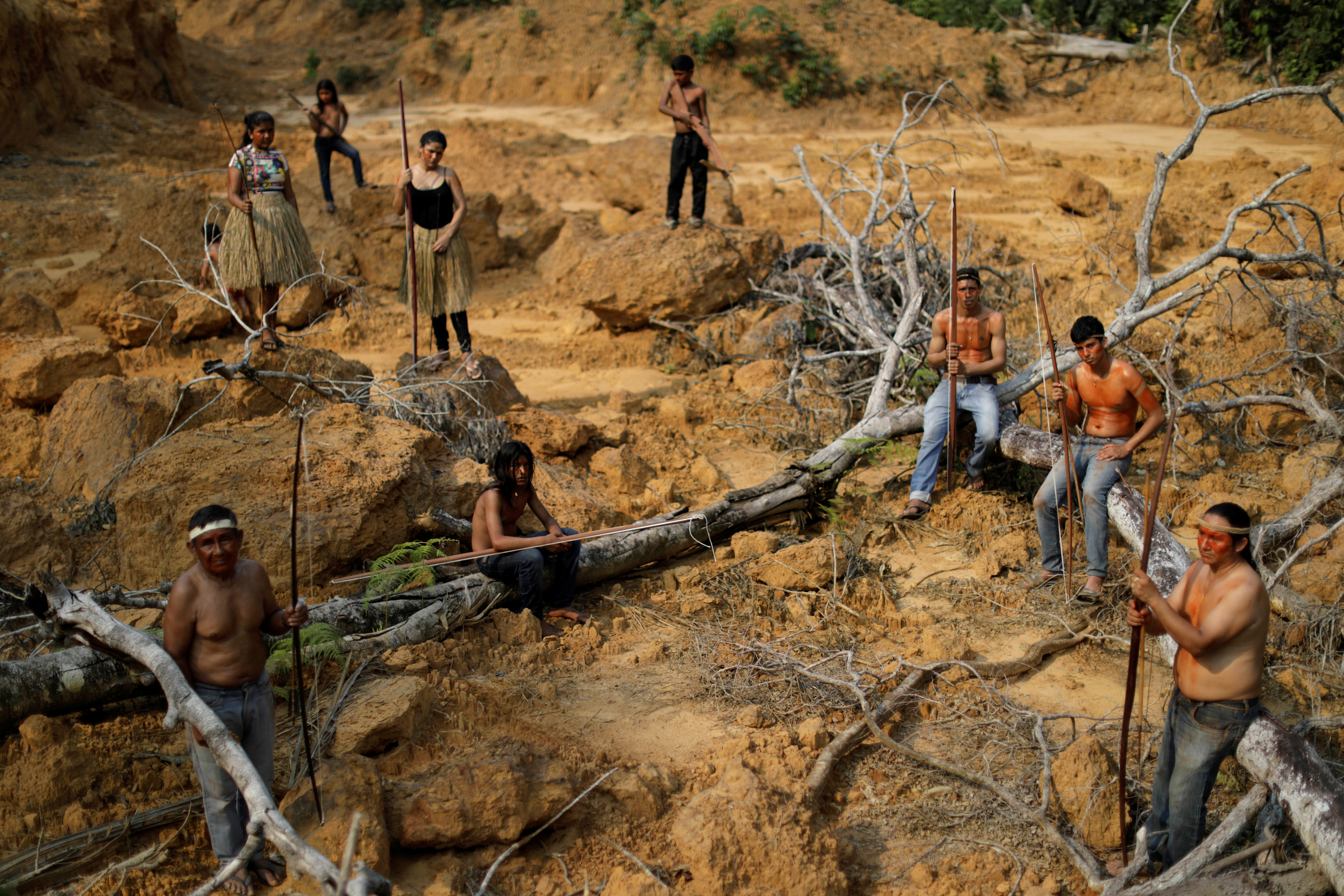 图为巴西亚马逊州林木枯竭的乌迈塔（Humaita）地区。-路透社-