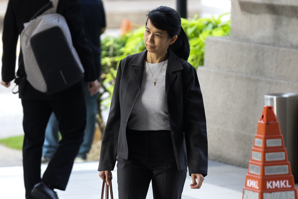 Former AmBank relationship manager Joanna Yu Ging Ping is seen at the Kuala Lumpur High Court August 1, 2019. u00e2u20acu2022 Picture by Ahmad Zamzahuri