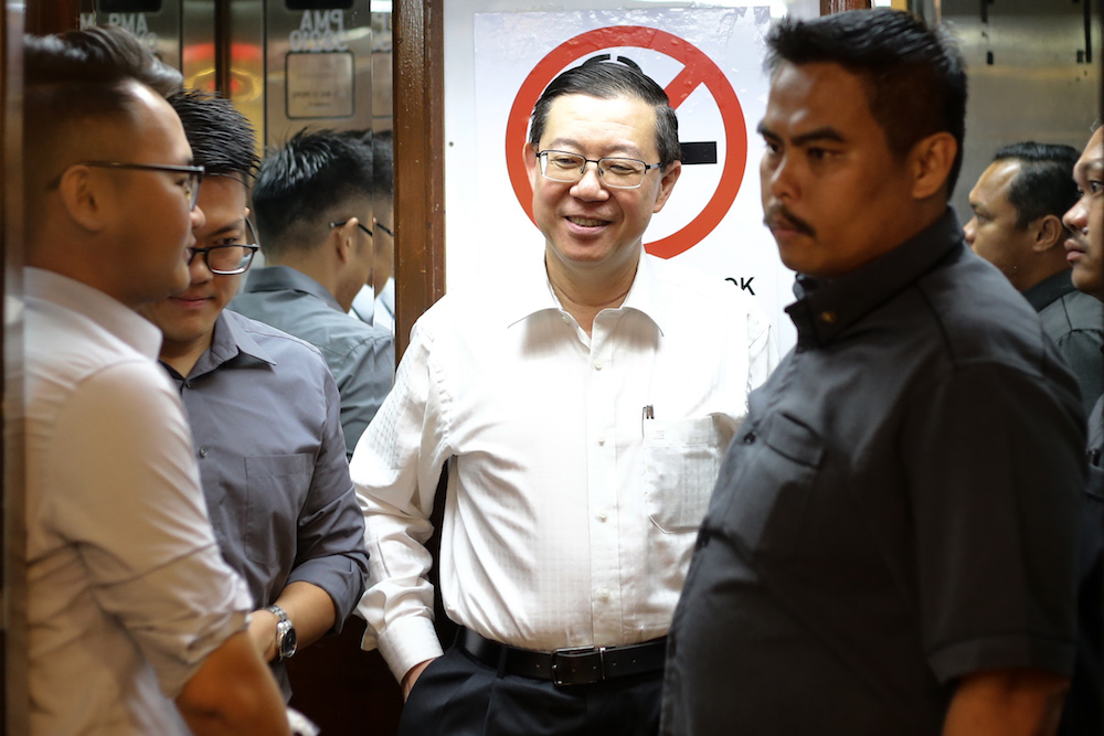 Lim Guan Eng arrives at DAPu00e2u20acu2122s headquarters in Kuala Lumpur August 5, 2019. u00e2u20acu201d Picture by Ahmad Zamzahuri