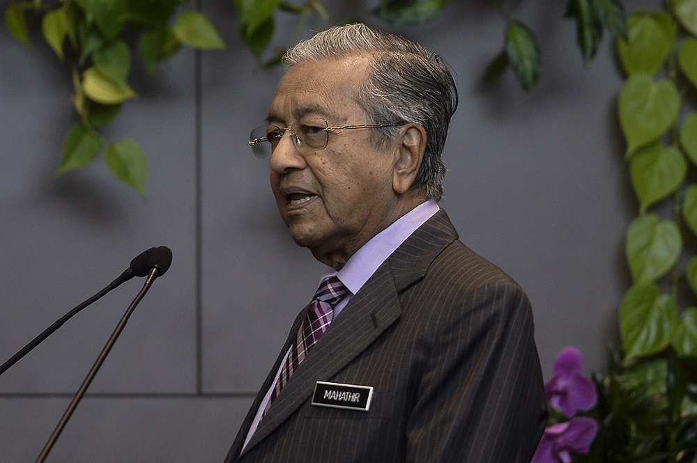 Prime Minister, Tun Dr Mahathir Mohammad speaks during the 21st Anniversary celebration of the KL International Airport in Sepang August 13, 2019. u00e2u20acu201d Picture by Miera Zulyana