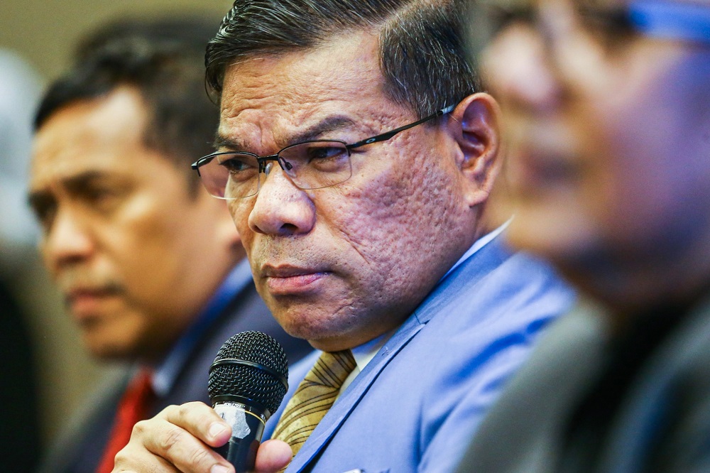 Domestic Trade and Consumer Affairs Minister Datuk Seri Saifuddin Nasution speaks during the launch of the MyPay Application at Dorsett Putrajaya August 15, 2019. u00e2u20acu201d Picture by Hari Anggara