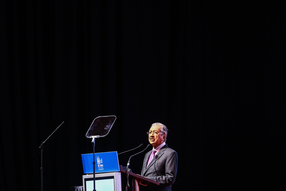 Prime Minister Tun Dr Mahathir Mohamad speaks during the launch of the 62nd International Statistical Institute World Statistics Congress 2019 (ISI WSC 2019) at Kuala Lumpur Convention Centre August 18, 2019. u00e2u20acu201d Picture by Hari Anggara