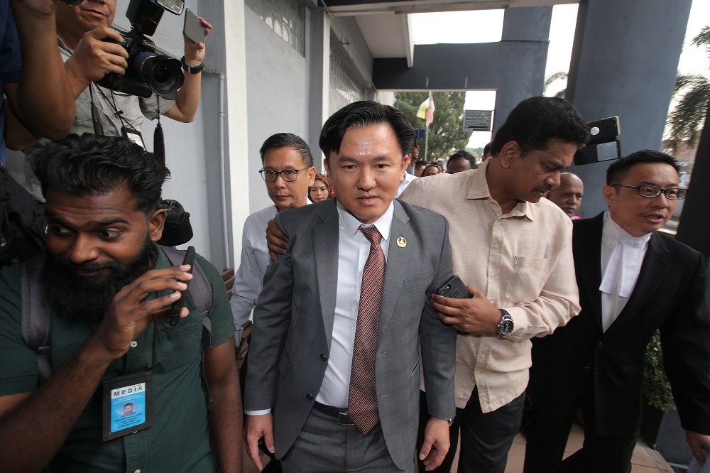Perak state executive councillor Paul Yong walks to the Sessions Court in Ipoh where he is expected to be charged with rape on August 23, 2019. u00e2u20acu201d Picture by Farhan Najib
