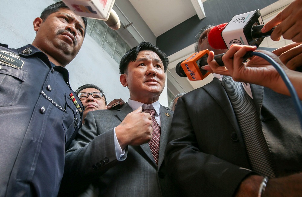 Perak state executive councillor Paul Yong speaks to reporters at the Sessions Court in Ipoh August 23, 2019. u00e2u20acu201d Picture by Farhan Najib