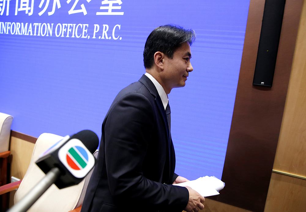 Yang Guang of the Hong Kong and Macau Affairs Office of the State Council leaves after a news conference on the current situation in Hong Kong, in Beijing, China August 6, 2019. u00e2u20acu201d Reuters pic