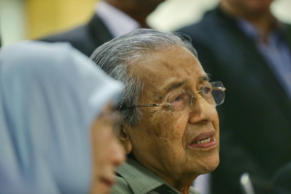 Prime Minister Tun Dr Mahathir Mohamad addresses reporters during a press conference at the Al-Bukhary Foundation in Kuala Lumpur August 30,2019. u00e2u20acu201d Picture by Ahmad Zamzahuri