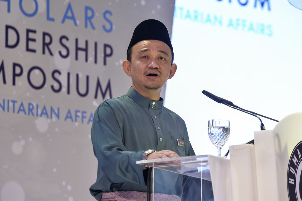 Education Minister Maszlee Malik speaks during the 10th University Scholars Leadership Symposium 2019 in Shah Alam August 2, 2019. u00e2u20acu2022 Picture by Shafwan Zaidon