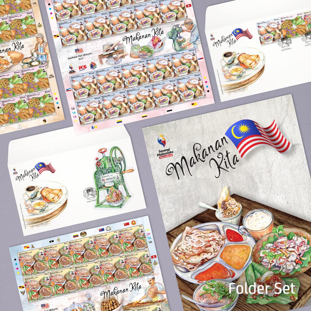 “我们的美食”文件夹全套套组售价RM67.40。-摘自Pos Malaysia脸书-