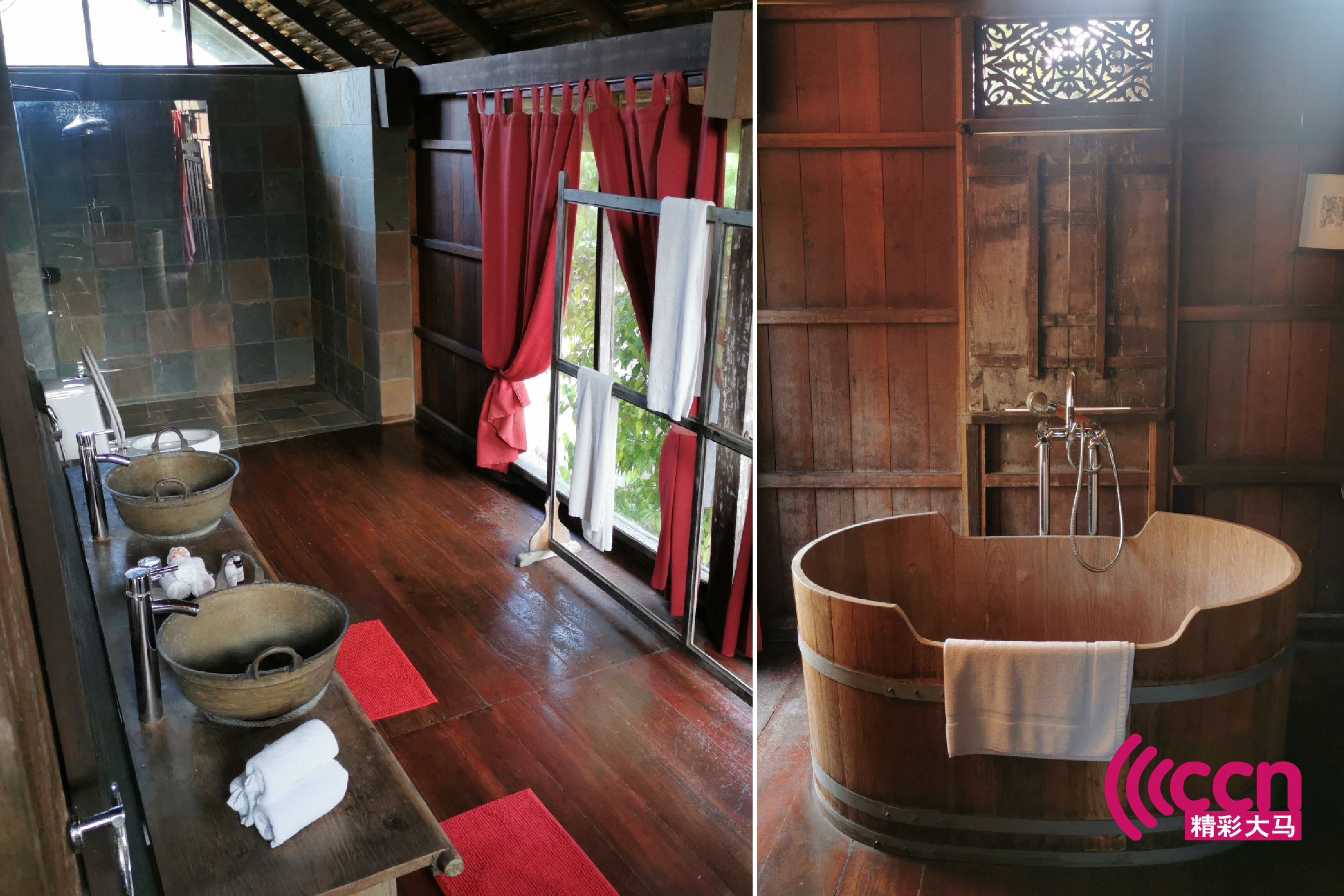 Terrapuri Heritage Village跟房间一样大的浴室让人惊艳。-杨琇媖摄-