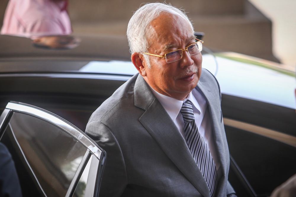 Former prime minister Datuk Seri Najib Razak arrives at the Kuala Lumpur Court Complex, September 5, 2019. u00e2u20acu2022 Picture by Hari Anggara