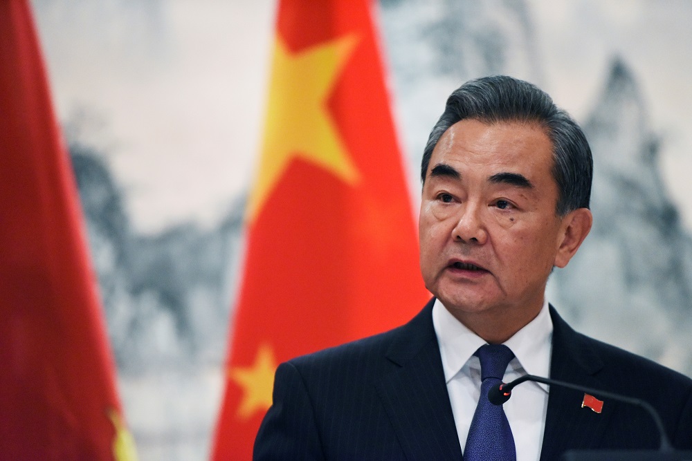 Chinese Foreign Minister Wang Yi speaks at a news conference after restoring diplomatic ties with Kiribati on the sidelines of the United Nations General Assembly in New York September 27, 2019. u00e2u20acu201d Reuters pic