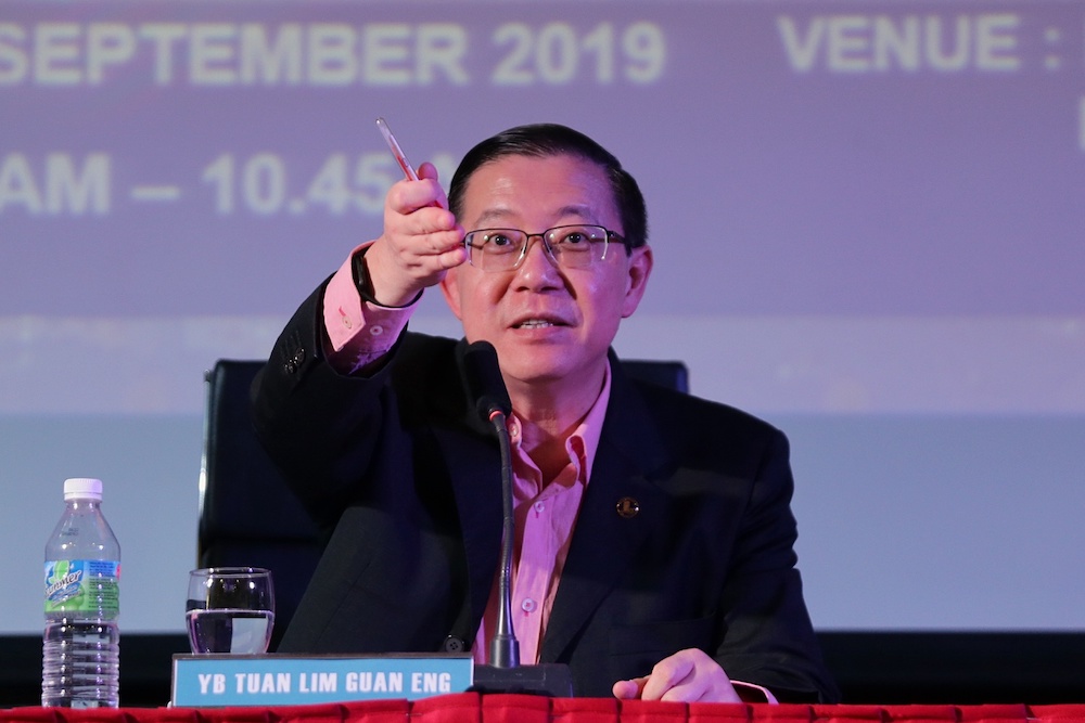 Finance Minister Lim Guan Eng answers questions during the Special Voluntary Disclosure Programme in Petaling Jaya September 16, 2019. u00e2u20acu201d Picture by Ahmad Zamzahuri
