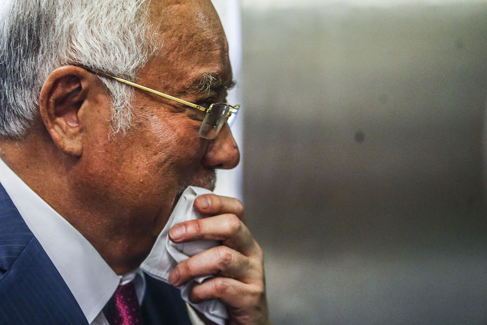 Datuk Seri Najib Razak is seen at the Kuala Lumpur Courts Complex September 24, 2019. u00e2u20acu201d Picture by Hari Anggara