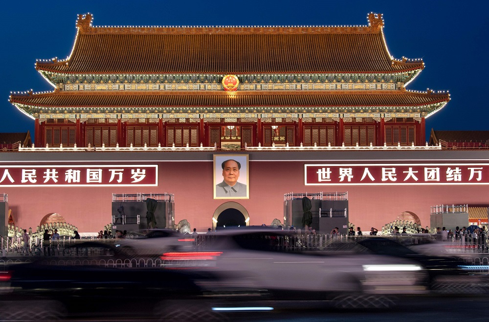 Vehicles drive past the Tiananmen Gate in Beijing, ahead of the 70th anniversary of the founding of the Peopleu00e2u20acu2122s Republic of China  September 26, 2019. u00e2u20acu201d AFP pic  